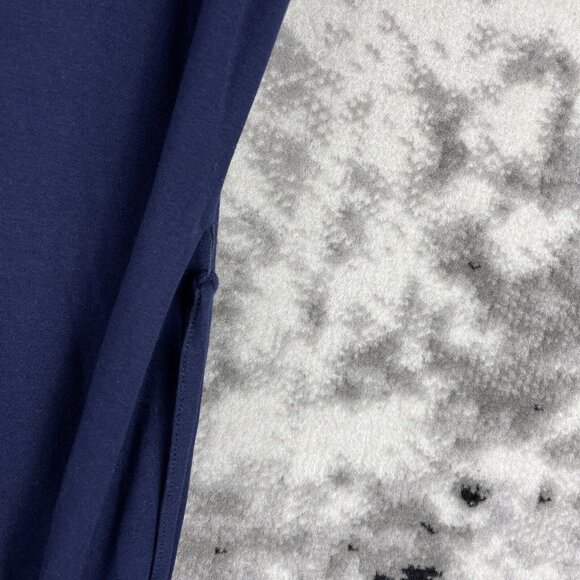 Lauren Ralph Lauren Dress Womens Size Extra Large Blue Ruffle Neck Strech Midi - Picture 10 of 14